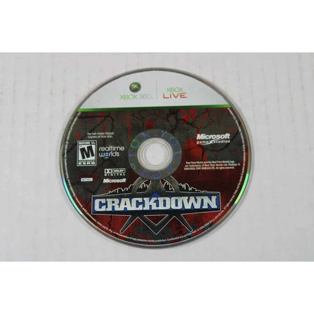 Crackdown (Microsoft Xbox 360, 2007) Authentic, game cart only, tested/works